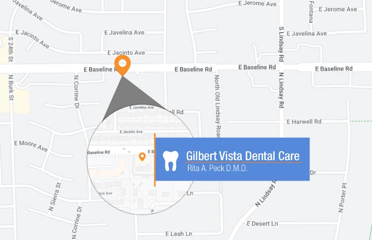 Gilbert Vista Dental Care map location