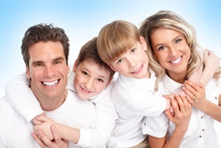 Smiling family enjoying preventative dental care at Gilbert Vista Dental Care