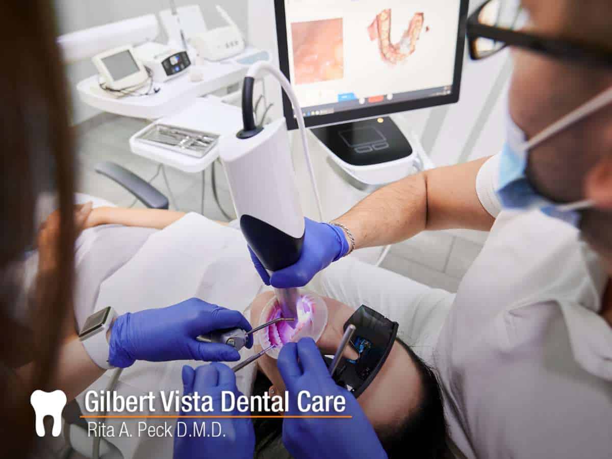 Oral Cancer Screenings in progress at Gilbert Vista Dental Care