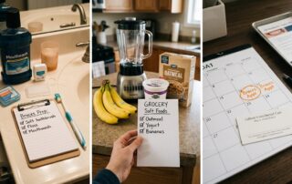 Three ways to prepare for braces: cleaning supplies, soft foods, and an appointment calendar.